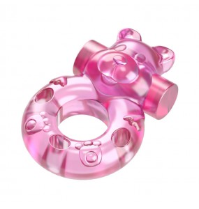 BAILE - Cute Bear Male Vibrating Delay Cock Ring